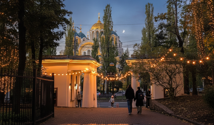 Осінній день, дощ і вітер