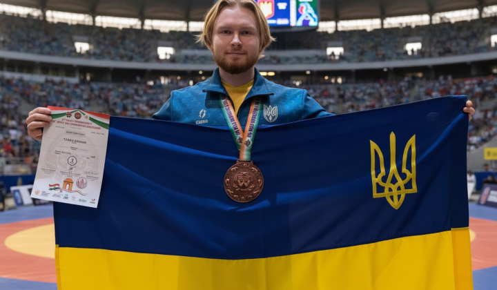 Украинский армрестлер Тарас Богдан завоевал бронзу на мировом первенстве 2026 в Индии, обойдя российского соперника