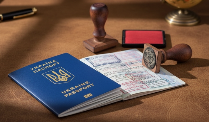 Человек со старым украинским паспортом