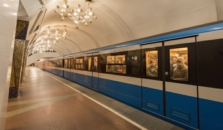 Остановленное метро в Харькове