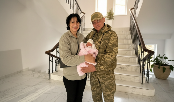 Защитница ВСУ родила дочку в 52 года