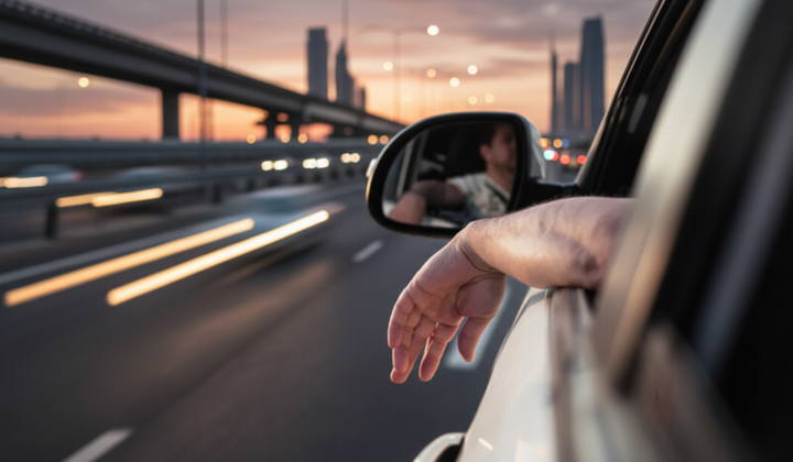 Driver in a car receives compensation from the government