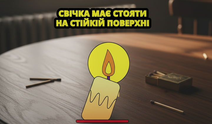 Безпека використання свічок вдома