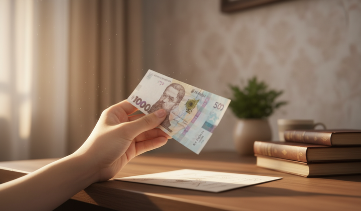 Образ жінки отримуючої зимову допомогу