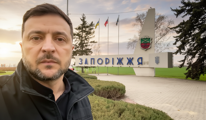 Зеленский и военные в Запорожье