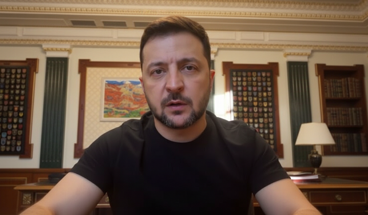 Изображение Зеленского на фоне избирательной кампании