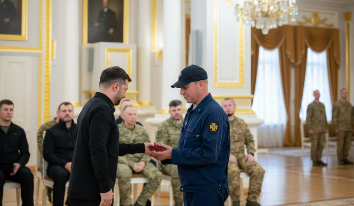 Зеленский наградил пилота ДСНС орденом