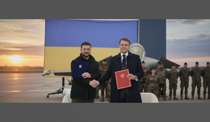Зеленский и Макрон подписывают декларацию