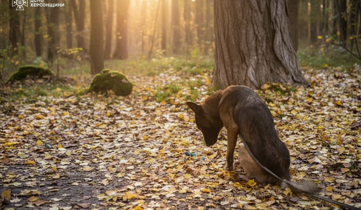 De-mining of Kherson continues: how the dog Arnie helps the sapper