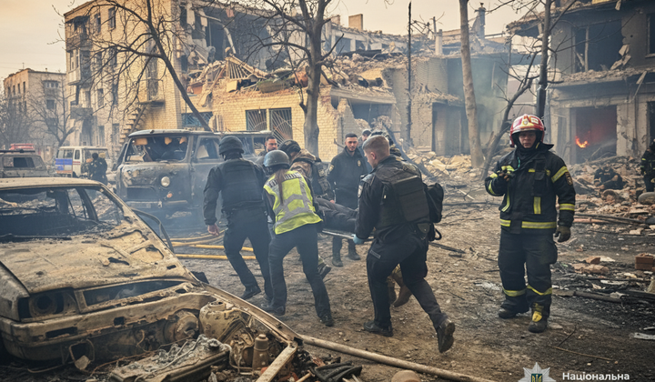 Поліція перші хвилини після ракетного удару