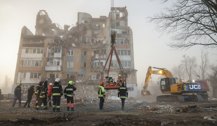 Тернопіль. Рятувальники деблокують тіло з завалів
