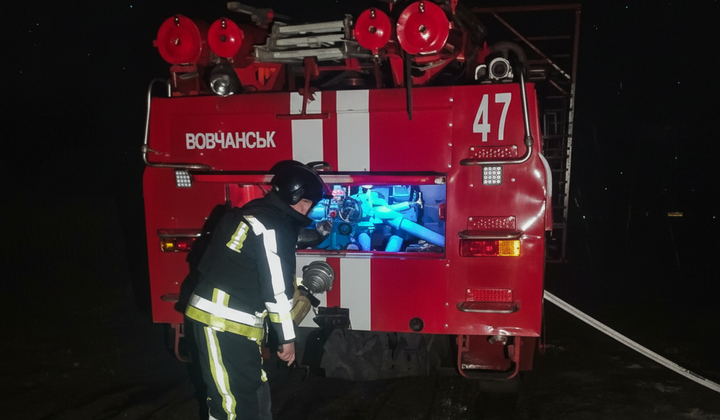 Ферма на Харьковщине во время пожара