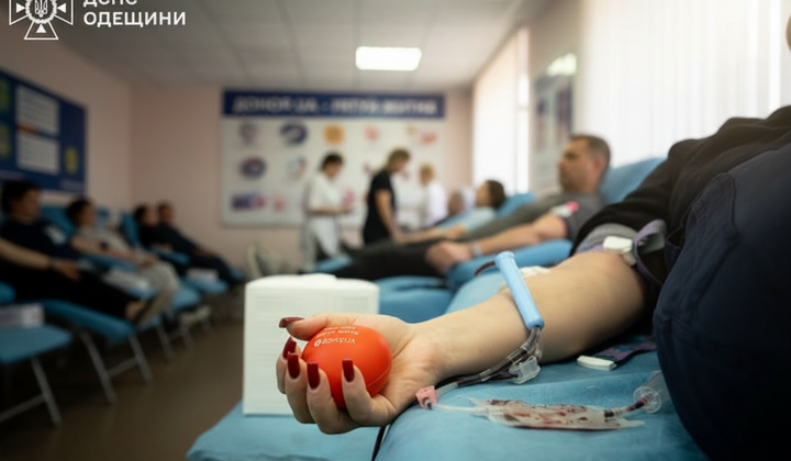 Odesa rescuers donate blood at the workplace