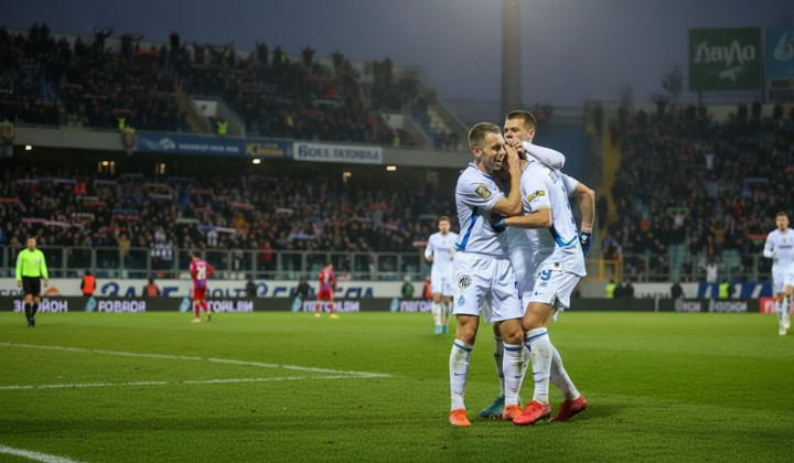 Moment of the game between Dynamo and Kudrivka