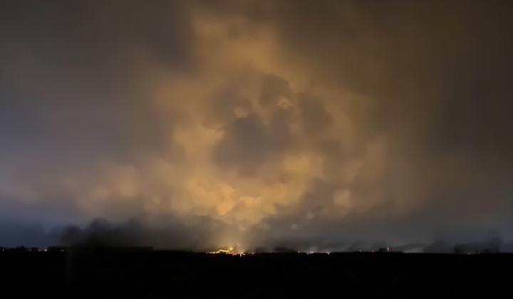 Russian military equipment against the backdrop of the devastating consequences of the attack from Ukraine