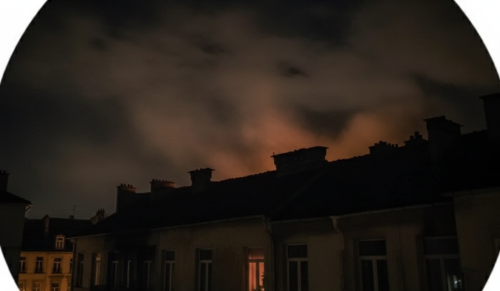 Вибухи біля ТЕЦ: світло в небі