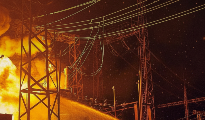 Energy workers restore light under fire
