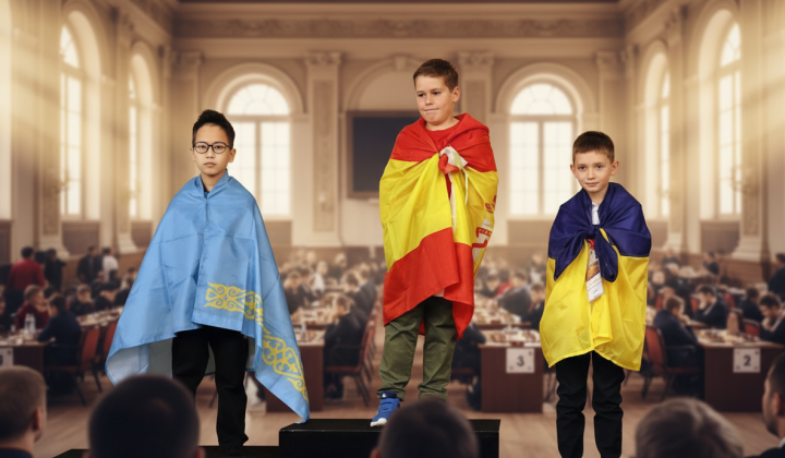 Ukrainian chess player, 9 years old, bronze at the World Blitz Championship