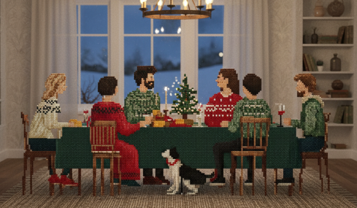Festive table during the war