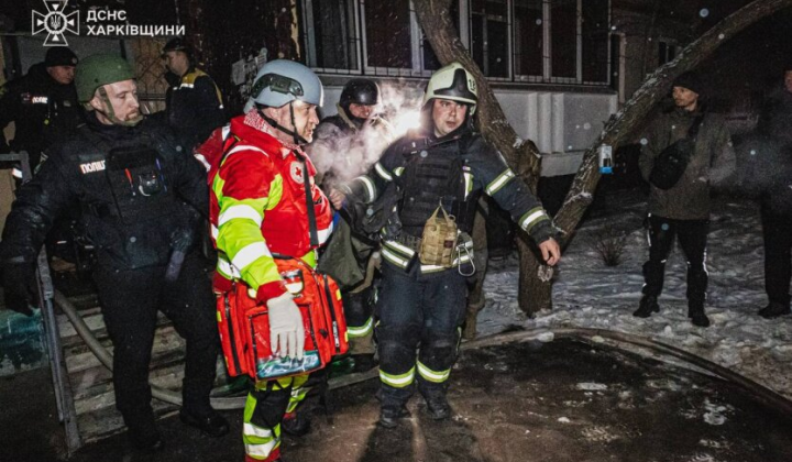 Атака врага беспилотниками в Харькове