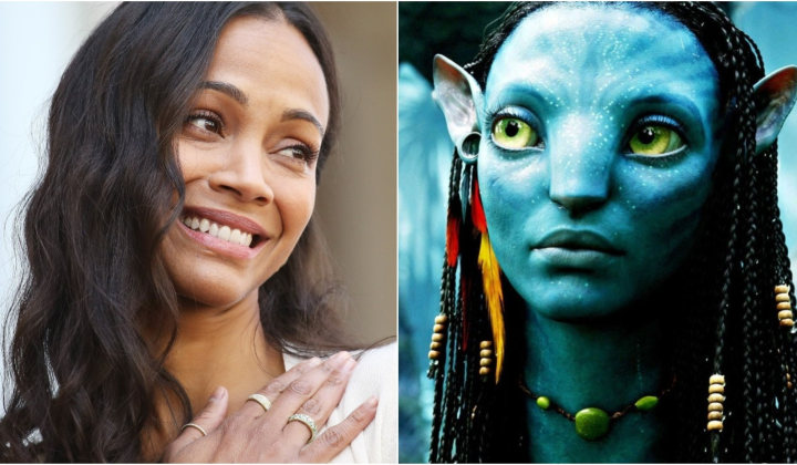 Зои Салдана с слезами на глазах