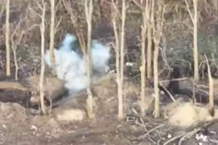 Burnt military stood on the front line