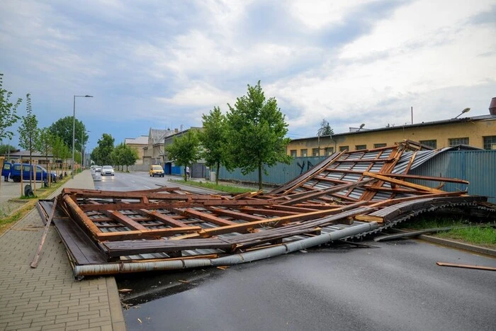 Разрушения от урагана в Словакии