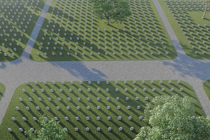 Строительство военного кладбища под Киевом