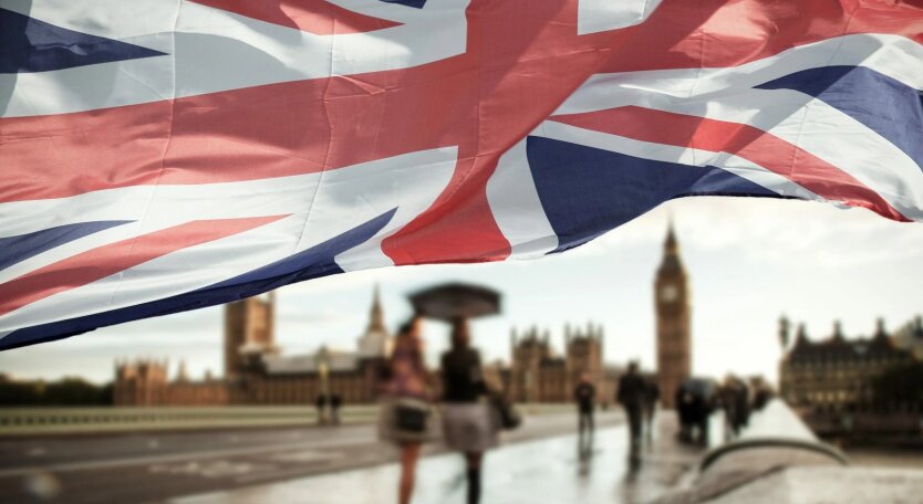 Прапор Великої Британії та прапор Європейського Союзу