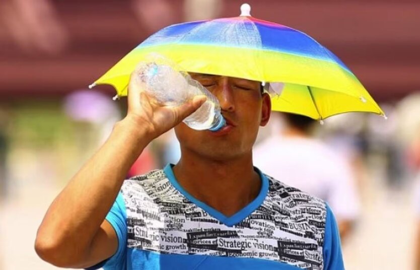 Грозы и град во время жары