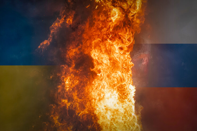 Портрет Володимира Зеленського та Володимира Путіна