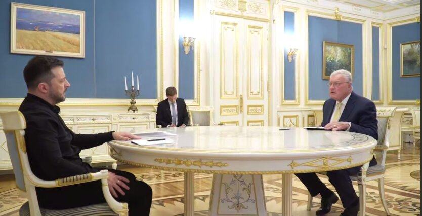 Зеленский и Келлог на переговорах