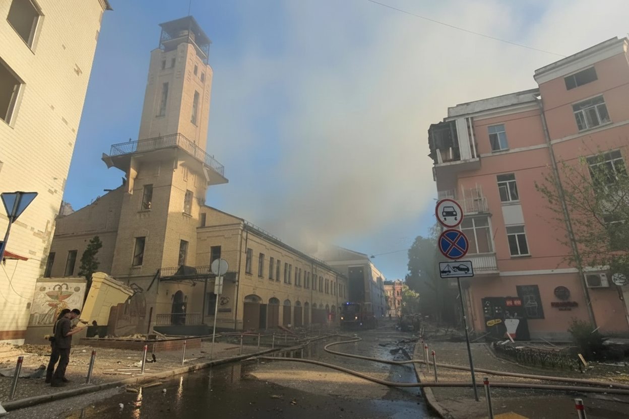 Russian strike nearly destroys Chornobyl Museum in Kyiv