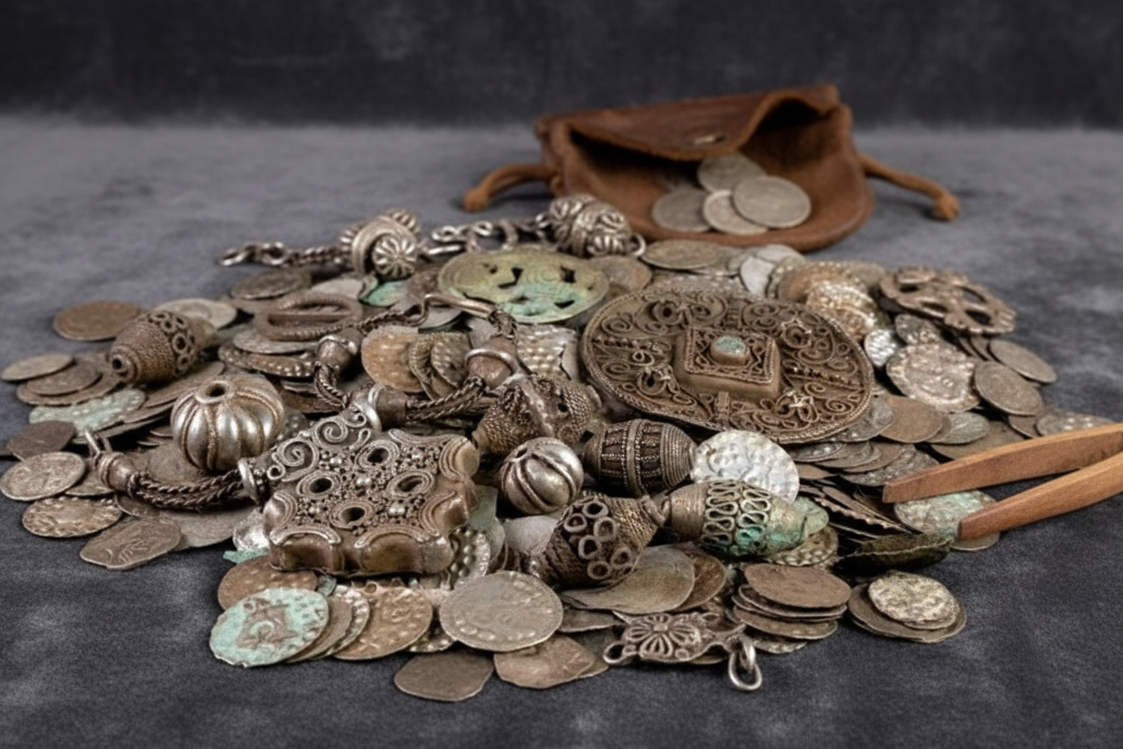 Мужчина копает червей для рыбалки