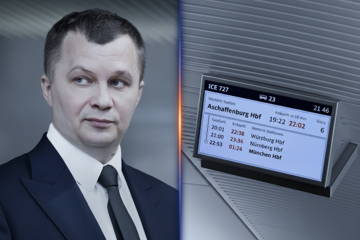 Німецька залізниця: Милованов застряг у поїзді