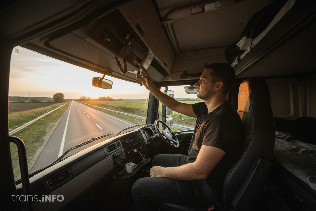 Украинский водитель получает штраф за нарушение