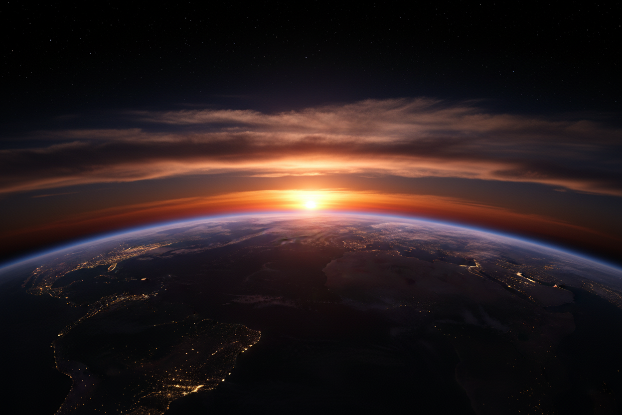 Изображение Земли в экстремальной климатической кризе