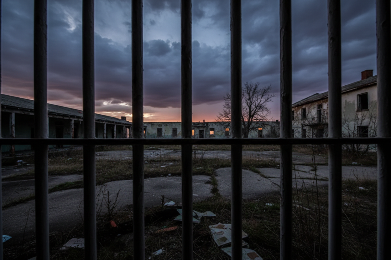 Дети в цепях в тюрьме