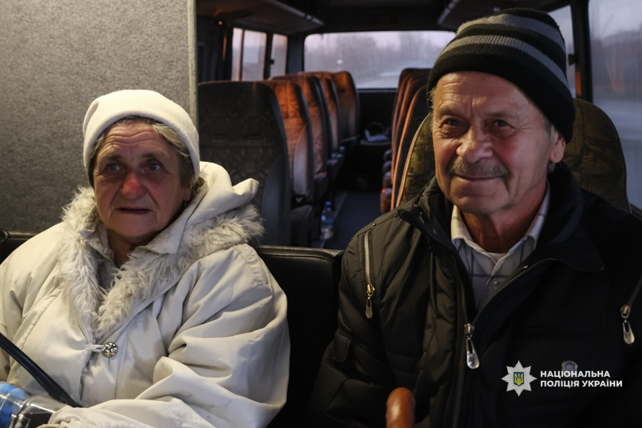 Эвакуация пожилой пары с горилками