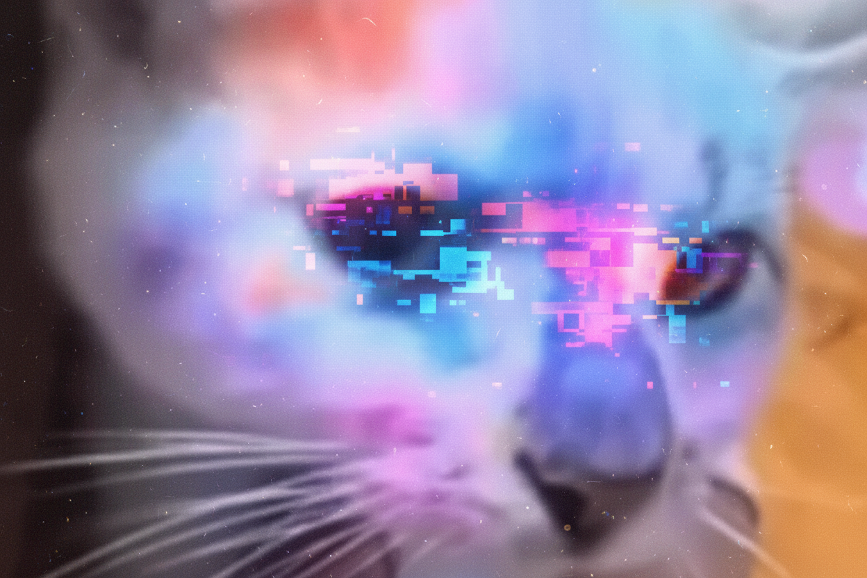 Дитина розмальовує кота фломастерами