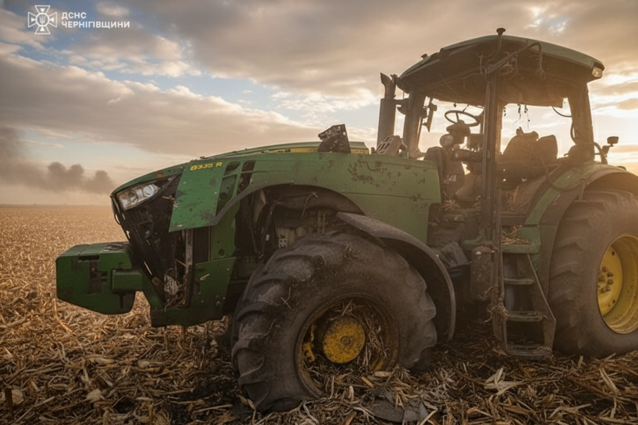 Вибух на полі в Чернігівській області