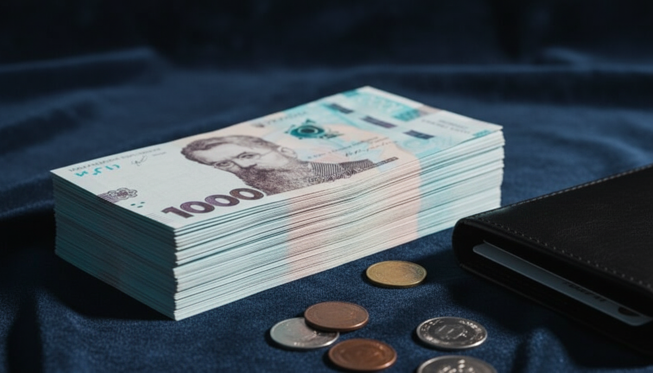 Гривня на столі