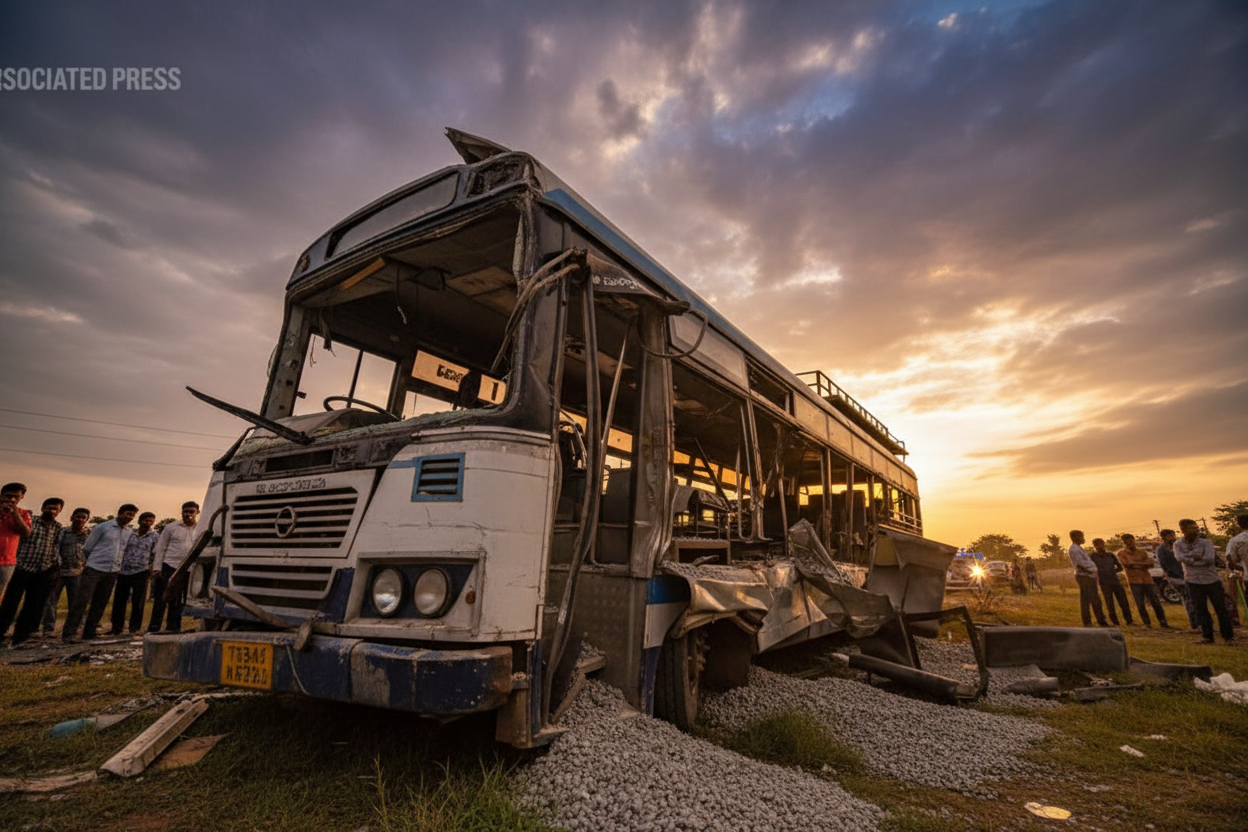 Вантажівка врізалася в автобус на півдні Індії