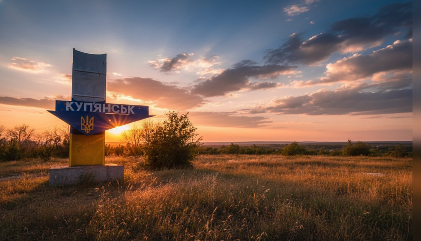 Пожар на улицах Купянска после контратаки