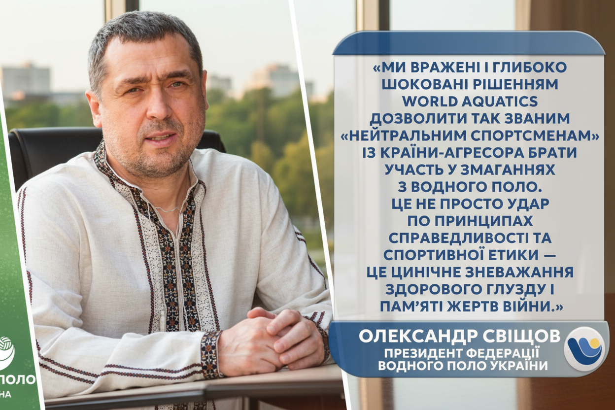 Олександр Свіщов критикує рішення World Aquatics