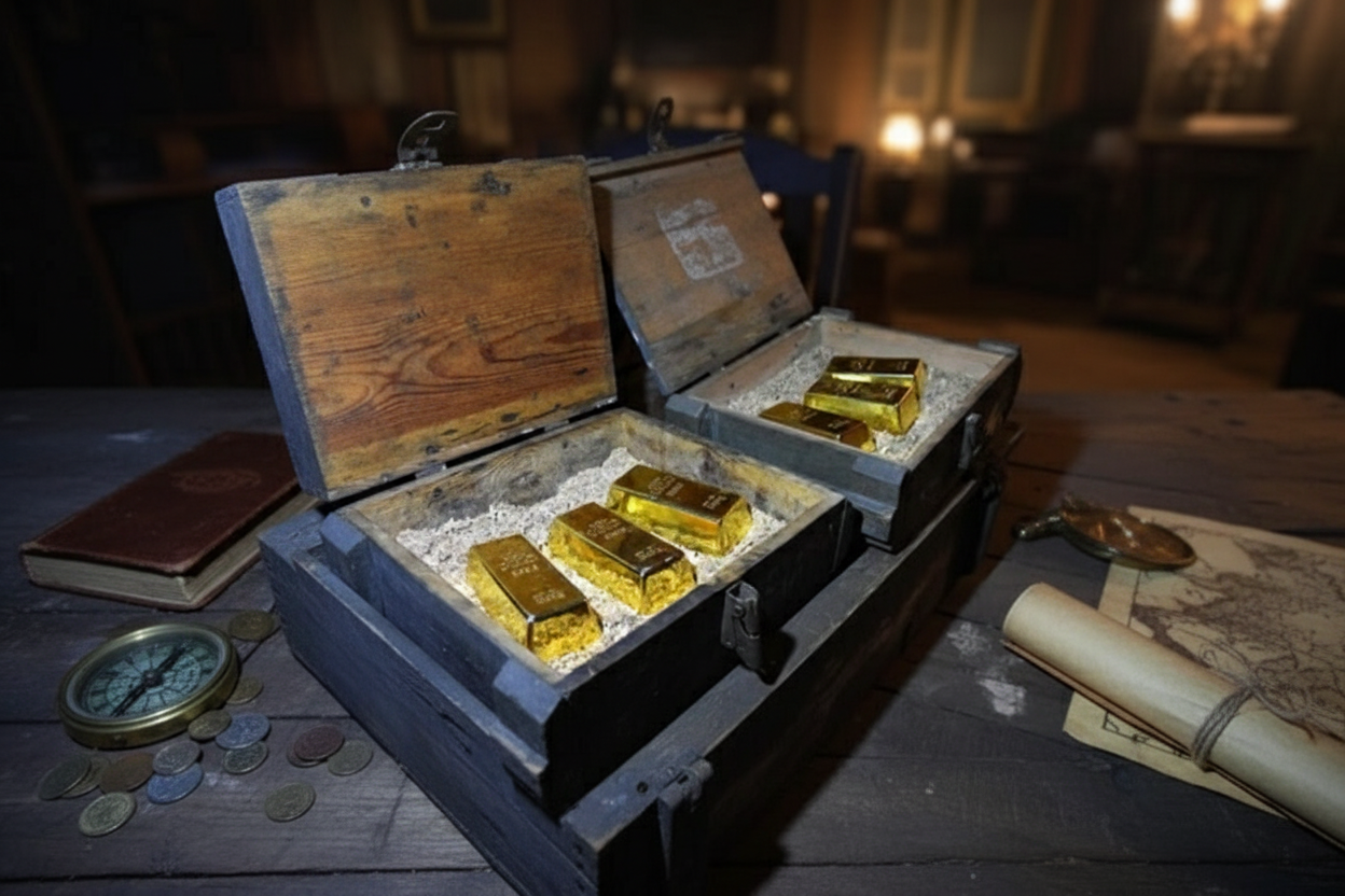 Чоловік копає сад зі золотом