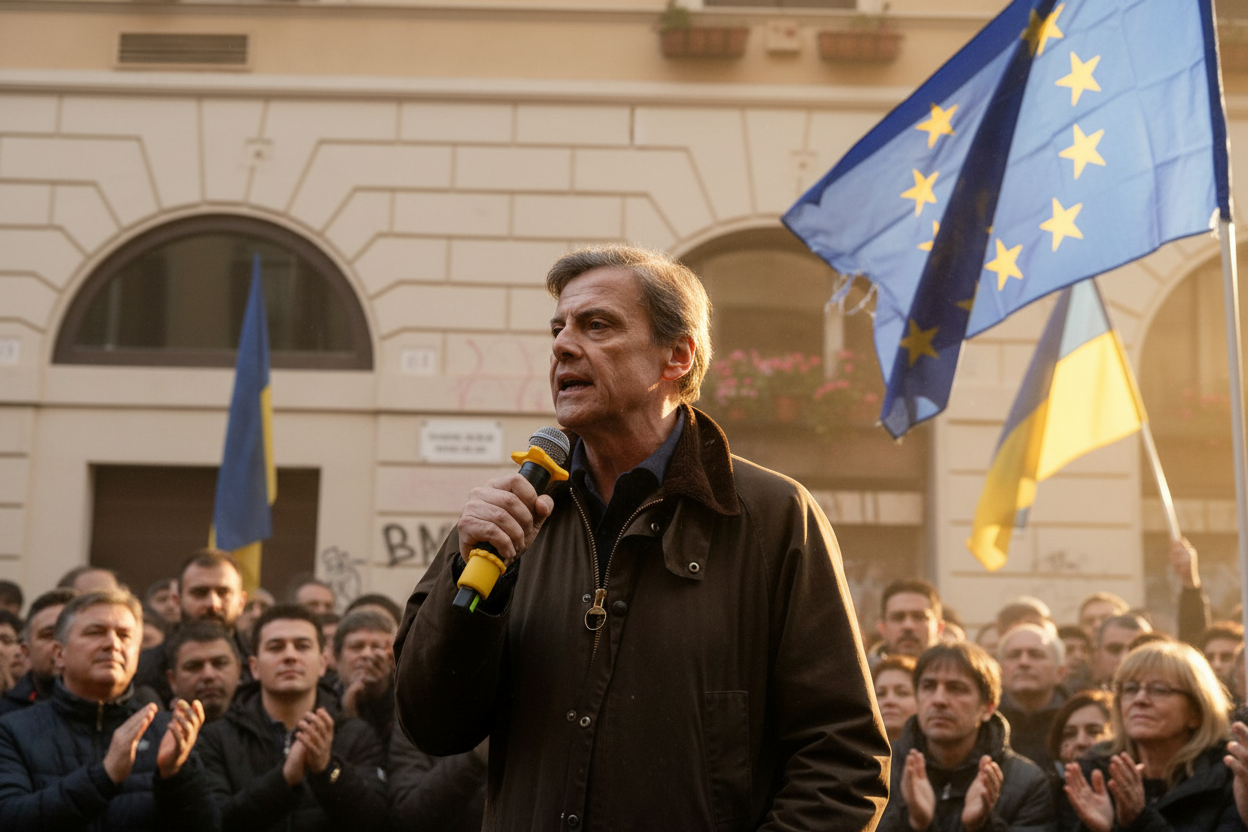 Сенатор Италии с гербом Украины