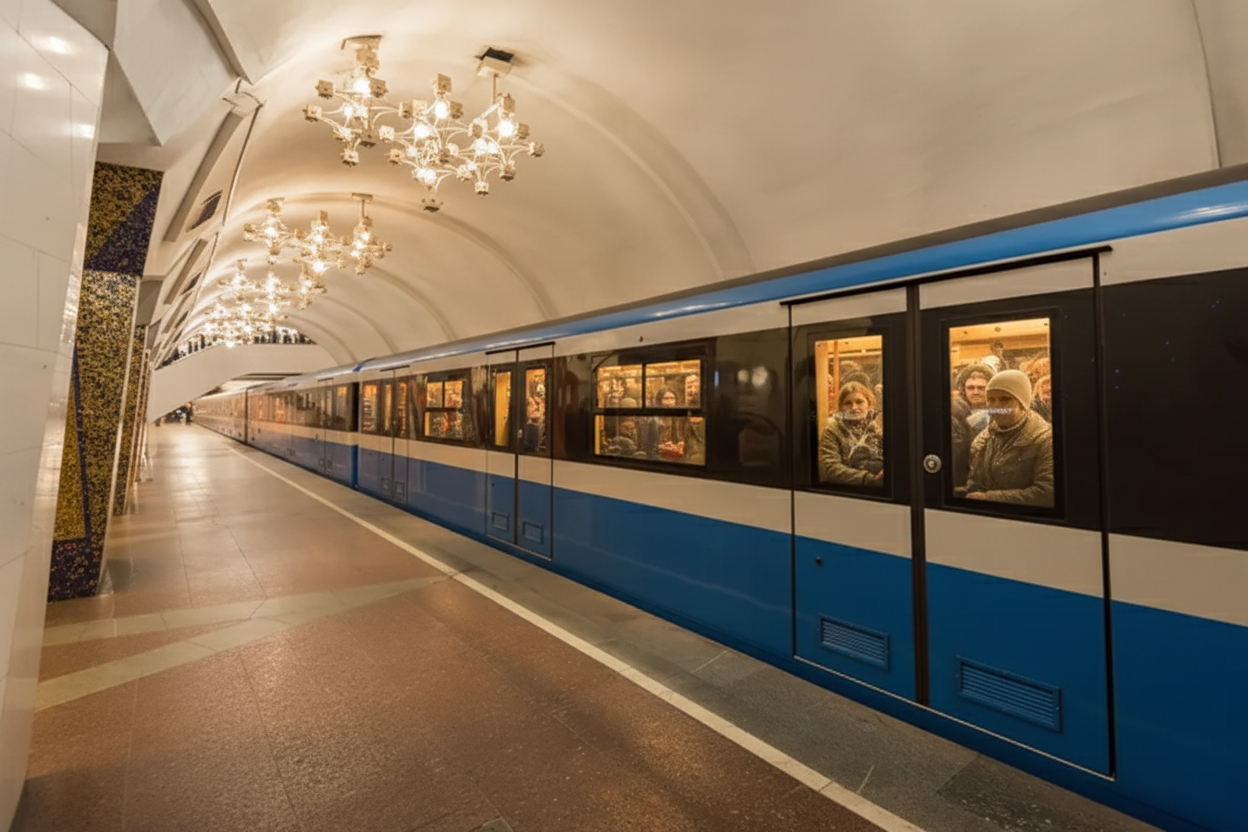 Зупинене метро в Харкові