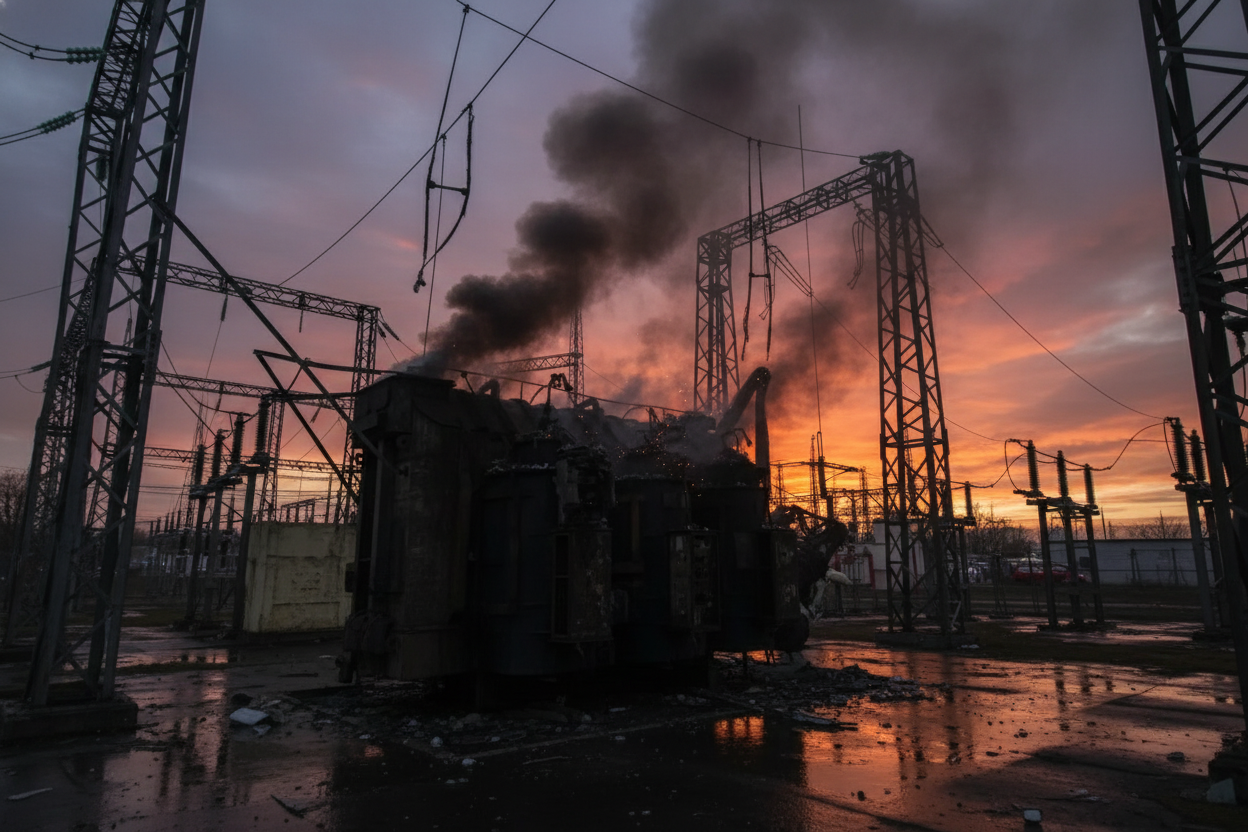 Повреждения энергообъектов в областях Украины