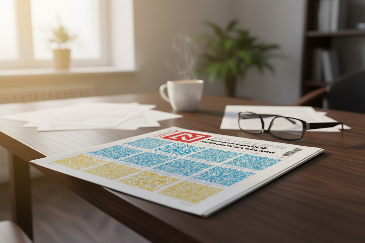 Обложка чешской газеты с украинским флагом